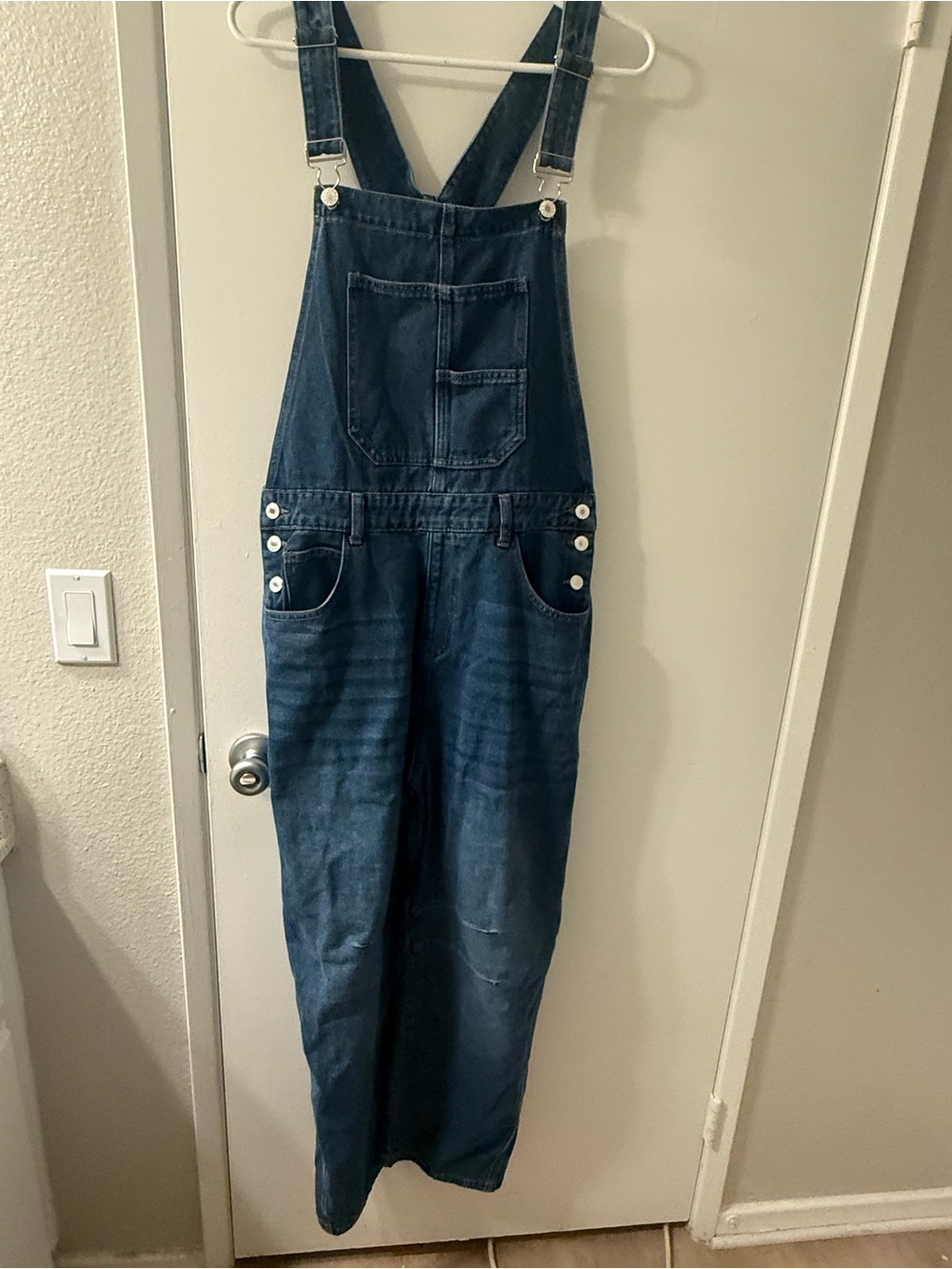 Classic Dark Blue Denim Overalls